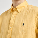 Camicia uomo in lino gialla 710966294 515 RALPH LAUREN 
