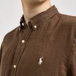 Camicia uomo in lino marrone 710968915 500 RALPH LAUREN 