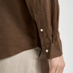 Camicia uomo in lino marrone 710968915 500 RALPH LAUREN 