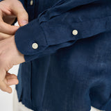 Camicia uomo in lino blu 710968915 506 RALPH LAUREN 