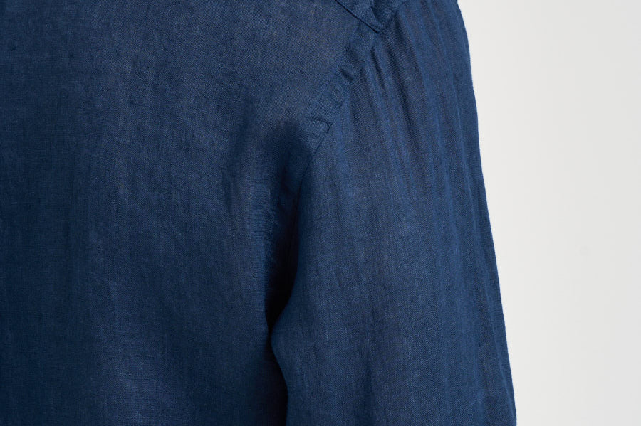 Camicia uomo in lino blu 710968915 506 RALPH LAUREN 