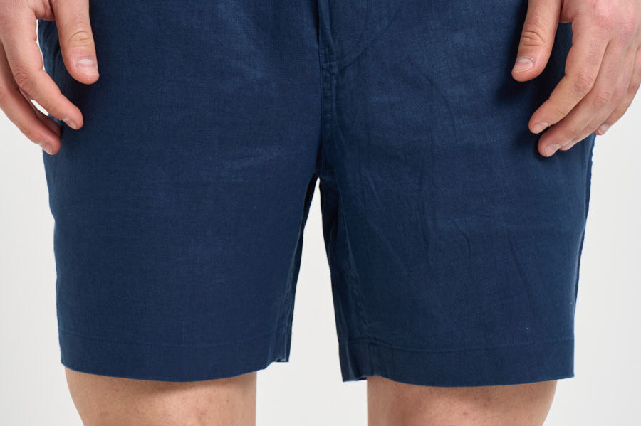 Bermuda uomo in lino blu 710P08205 001 RALPH LAUREN 