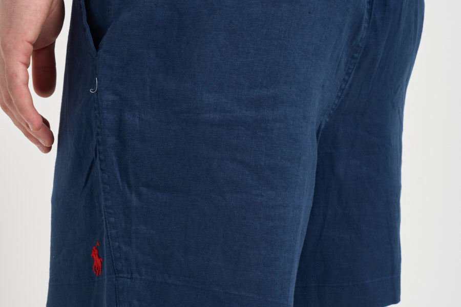 Bermuda uomo in lino blu 710P08205 001 RALPH LAUREN 