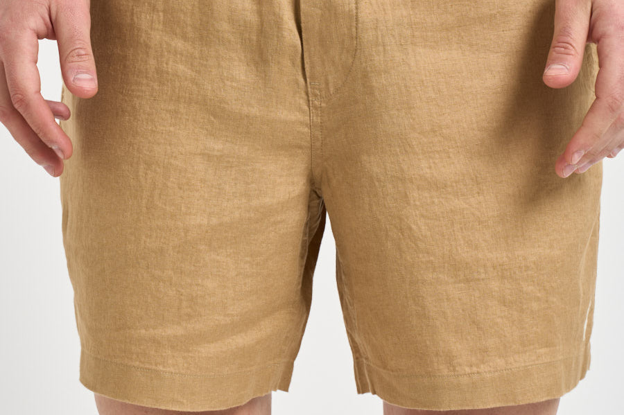 Bermuda uomo in lino cammello 710P08205 503 RALPH LAUREN 