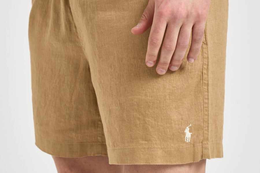 Bermuda uomo in lino cammello 710P08205 503 RALPH LAUREN 