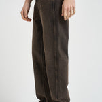 Jeans uomo in denim vissuto marrone 100499 16BARK REPRESENT 