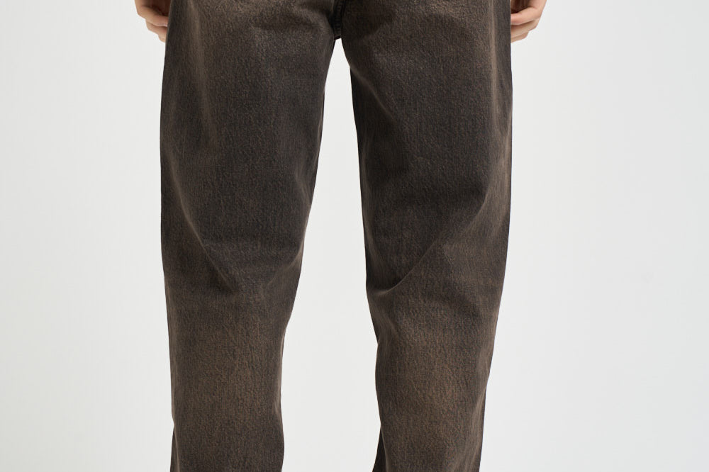 Jeans uomo in denim vissuto marrone 100499 16BARK REPRESENT 