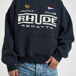 Felpa uomo con cappuccio nera HO01012 3167BLACK RHUDE 
