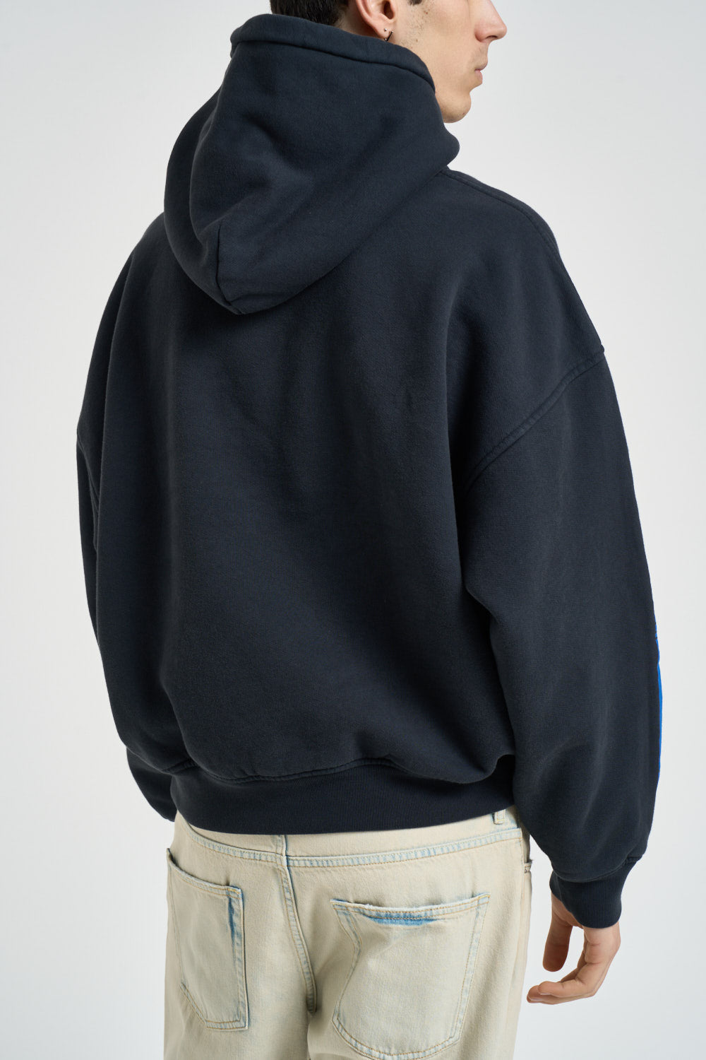 Felpa uomo con cappuccio blu notte HO06012 6011BLAKCREDBLUE RHUDE 