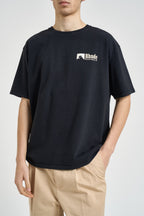 T-shirt uomo girocollo nera TT04012 6006BLACKWHITEYELLOW RHUDE 