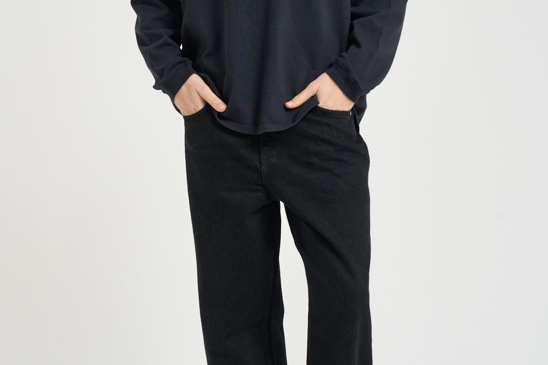 T-shirt uomo manica lunga con stampa nera TT14012 6009BLACK RHUDE 