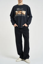 T-shirt uomo manica lunga con stampa nera TT14012 6009BLACK RHUDE 