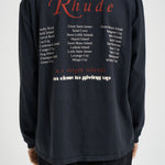 T-shirt uomo manica lunga con stampa nera TT14012 6009BLACK RHUDE 