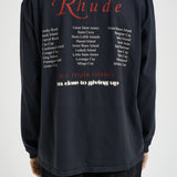 T-shirt uomo manica lunga con stampa nera TT14012 6009BLACK RHUDE 