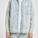 Camicia uomo in denim chiaro M26100006 PALECLOUD SAMSØE SAMSØE 
