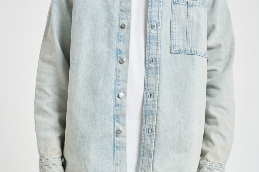 Camicia uomo in denim chiaro M26100006 PALECLOUD SAMSØE SAMSØE 