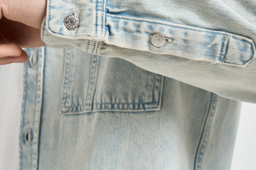Camicia uomo in denim chiaro M26100006 PALECLOUD SAMSØE SAMSØE 