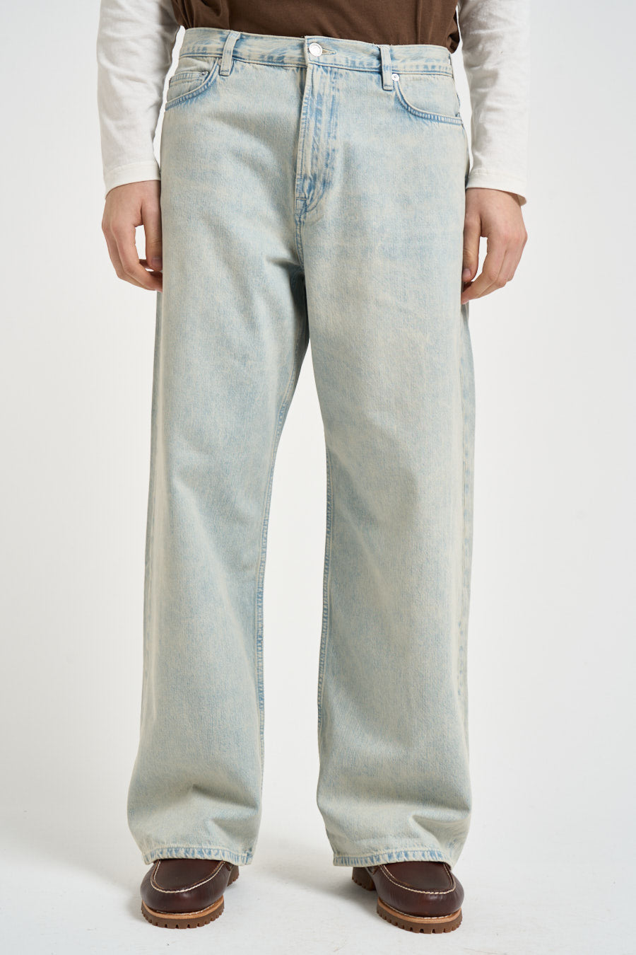 Jeans uomo wide leg in denim chiaro M26100008 PALECLOUD SAMSØE SAMSØE 