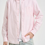 Camicia uomo in cotone a righe rosa e bianche 751271W A11 SEBAGO 