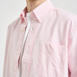 Camicia uomo in cotone a righe rosa e bianche 751271W A11 SEBAGO 