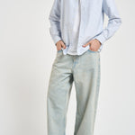 Camicia uomo in cotone a righe celeste e bianche 751271W A13 SEBAGO 