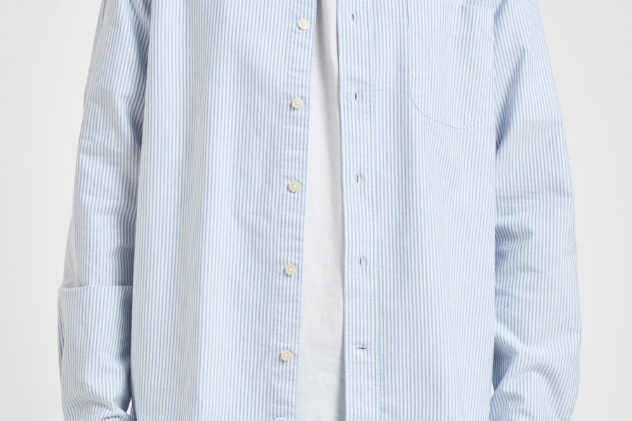 Camicia uomo in cotone a righe celeste e bianche 751271W A13 SEBAGO 