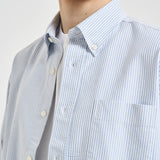 Camicia uomo in cotone a righe celeste e bianche 751271W A13 SEBAGO 