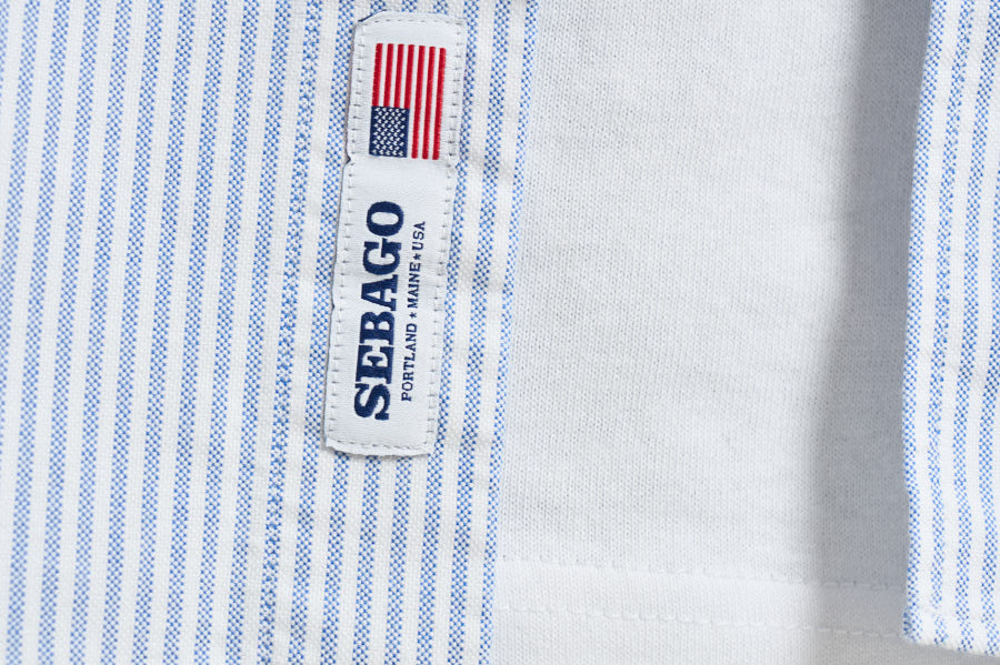 Camicia uomo in cotone a righe celeste e bianche 751271W A13 SEBAGO 