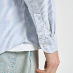 Camicia uomo in cotone a righe celeste e bianche 751271W A13 SEBAGO 