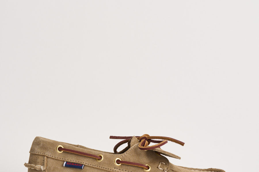 Mocassino donna Portland da barca in suede taupe 77131JW AF0 SEBAGO 