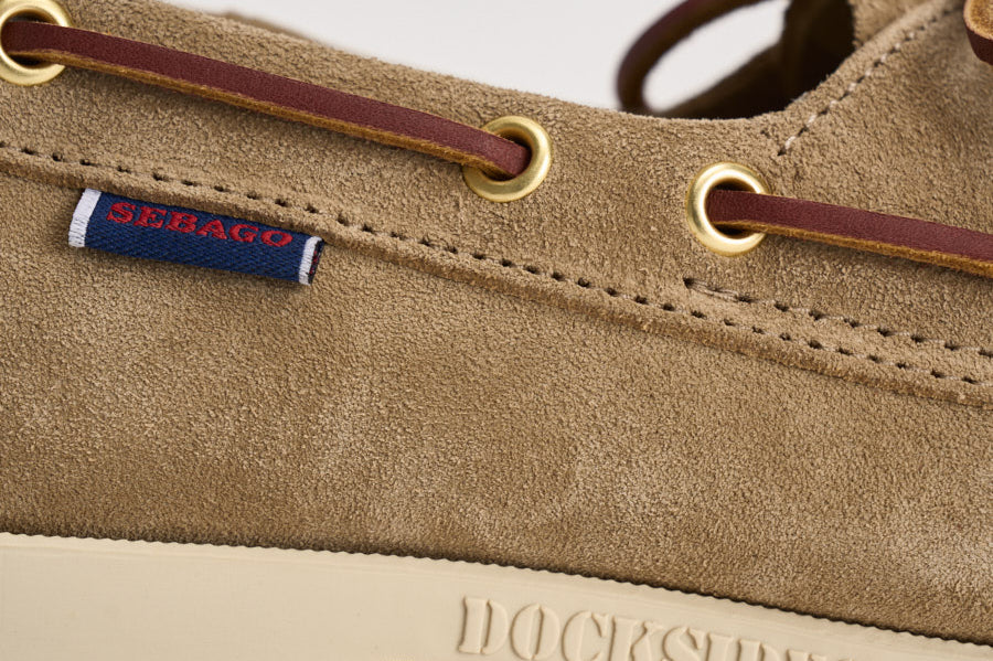 Mocassino donna Portland da barca in suede taupe 77131JW AF0 SEBAGO 