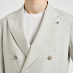 Giacca uomo doppiopetto grigio chiaro 1SMC20K 210025P1031 TAGLIATORE 