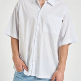 Camicia uomo a righe bianche e azzurre 705 LIGHT BLUE WOODBIRD 