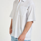 Camicia uomo a righe bianche e azzurre 705 LIGHT BLUE WOODBIRD 