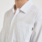Camicia uomo a righe bianche e azzurre 705 LIGHT BLUE WOODBIRD 