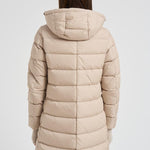 Piumino donna in nylon midi beige PI0660D 1985 HERNO 