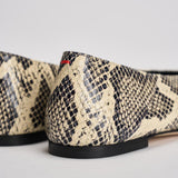 Ballerina donna in pelle stampata pitonata MOAP8MFL CREAMY AEYDE 