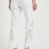 Jeans donna traforato cropped bianco PA0694FA D2H01WHITE ISABEL MARANT 