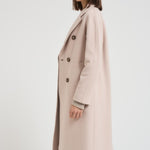 Cappotto lungo donna doppiopetto panna MYRNA DEBORA9220 ACCADEMIE TESSILI 