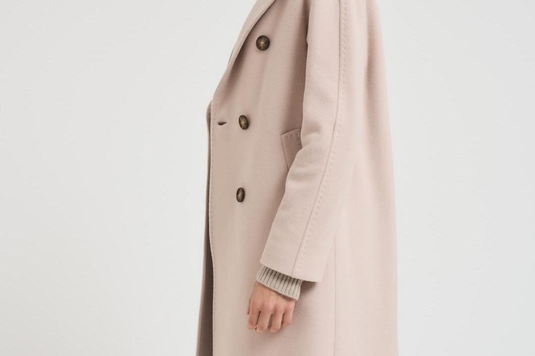 Cappotto lungo donna doppiopetto panna MYRNA DEBORA9220 ACCADEMIE TESSILI 