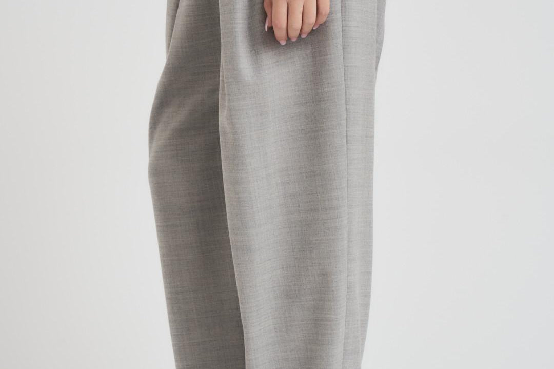 Pantalone donna doppie pieghe grigio chiaro S5WI25 W92 SEMICOUTURE 