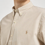Camicia uomo a righe beige 710929344 500 RALPH LAUREN 