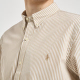 Camicia uomo a righe beige 710929344 500 RALPH LAUREN 
