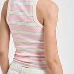 Canotta donna a righe rosa e panna ADA 01906L MC2 SAINT BARTH 