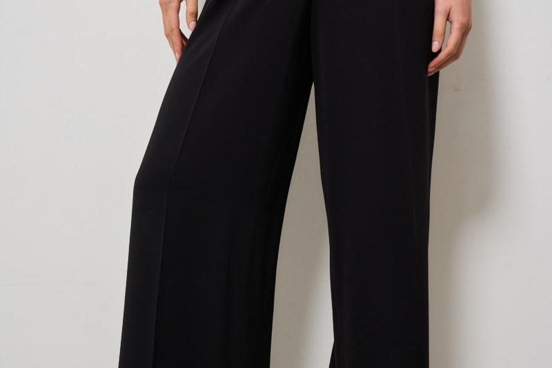 Pantalone donna Saby a palazzo nero SABY BLACK IRO 