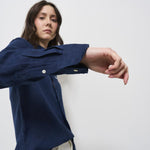 Camicia donna in lino blu 211970730 002 RALPH LAUREN 