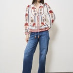 Camicia donna fantasia ricamata 332385 MARYS FARM RIO GLOBAL 
