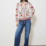 Camicia donna fantasia ricamata 332385 MARYS FARM RIO GLOBAL 