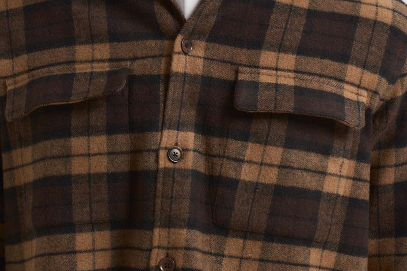 Camicia uomo a quadretti marrone M24300096 TURKISHCOFFEE SAMSØE SAMSØE 