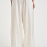 Pantalone donna Sandy a palazzo bianco 326SS3808S IVORY DANAME 
